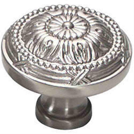 Schaub and Company 752-15 Versailles Design Mushroom Cabinet Knob With 1-1/2" Diameter Cabinet Pull Satin Nickel