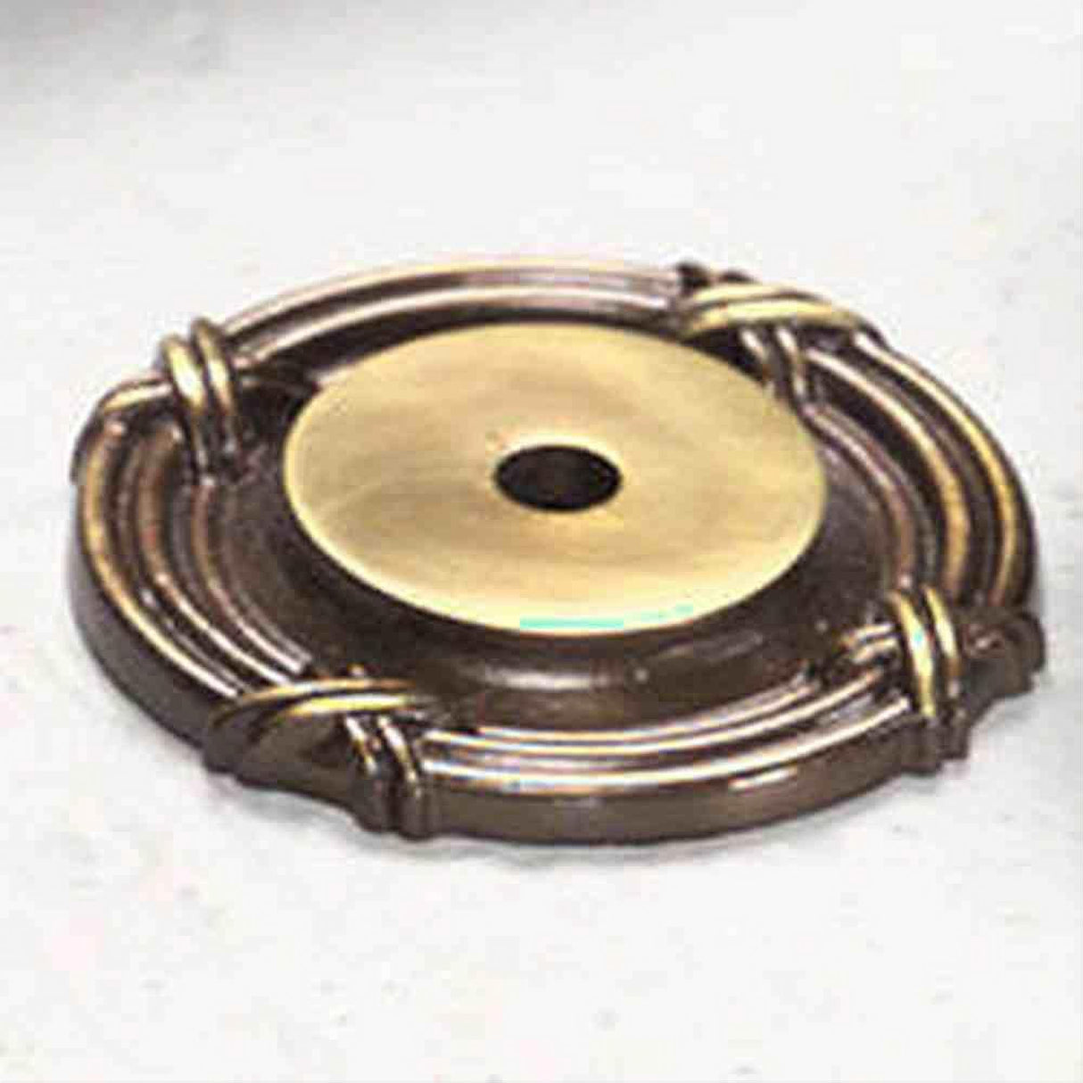Schaub and Company 756-ALP Versailles Design Single Hole Backplate With 1-1/2" Length Cabinet Knob Antique Light Polished