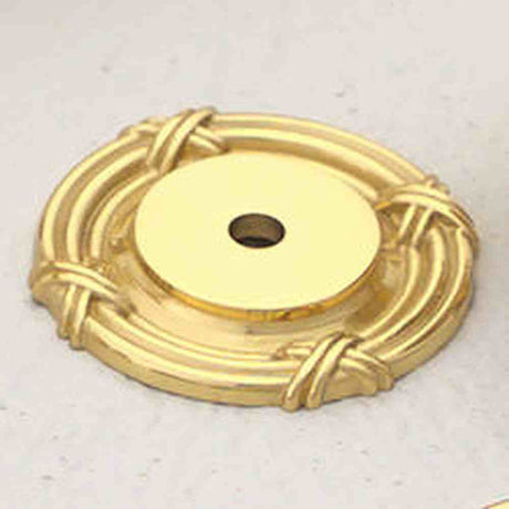 Schaub and Company 756-03 polished brass cabinet backplates