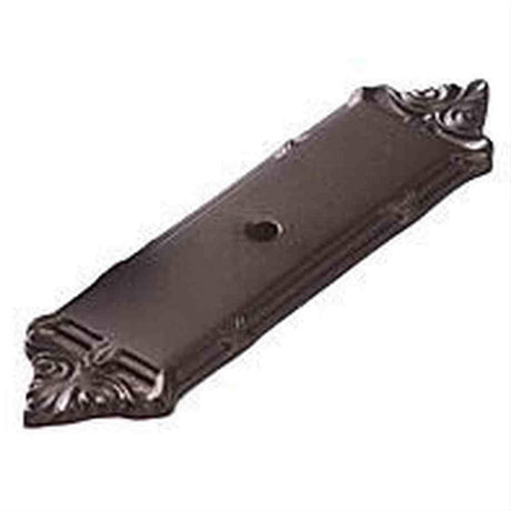 Schaub and Company 761-10B Versailles Design Single Hole Backplate With 4-1/4" Length Cabinet Knob Oil Rubbed Bronze