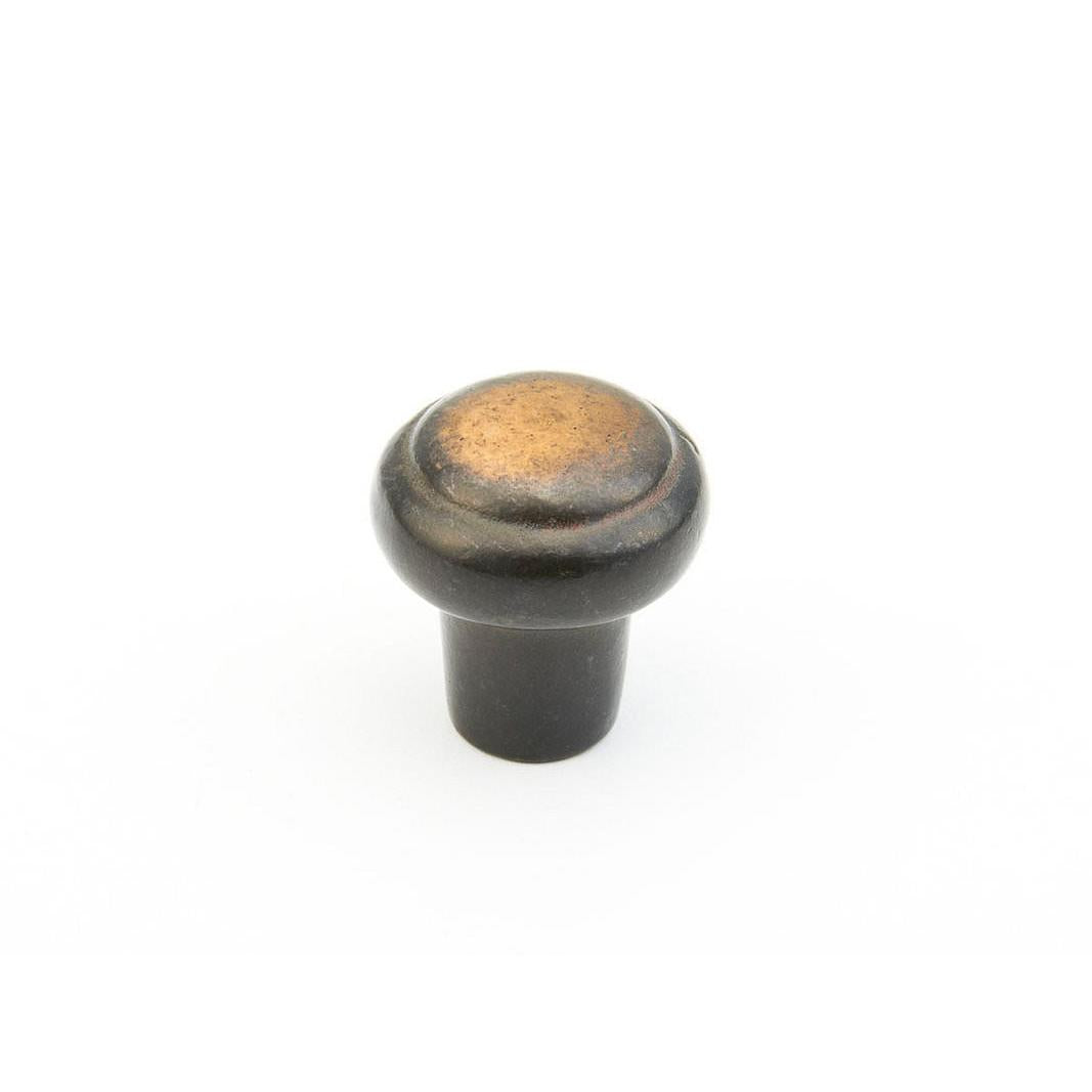 Schaub and Company 781-AZ Bronze Mountain Design Round Cabinet Knob With 1.38" Diameter Aged Bronze
