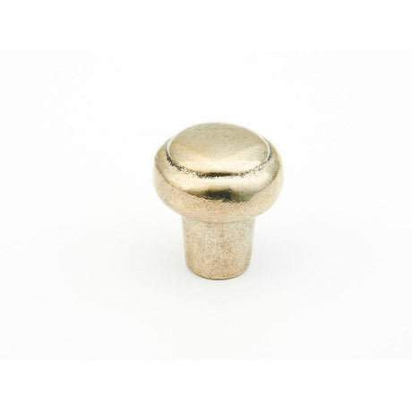 Schaub and Company 781-PWB Bronze Mountain Design Round Cabinet Knob With 1.38" Diameter Polished White Bronze