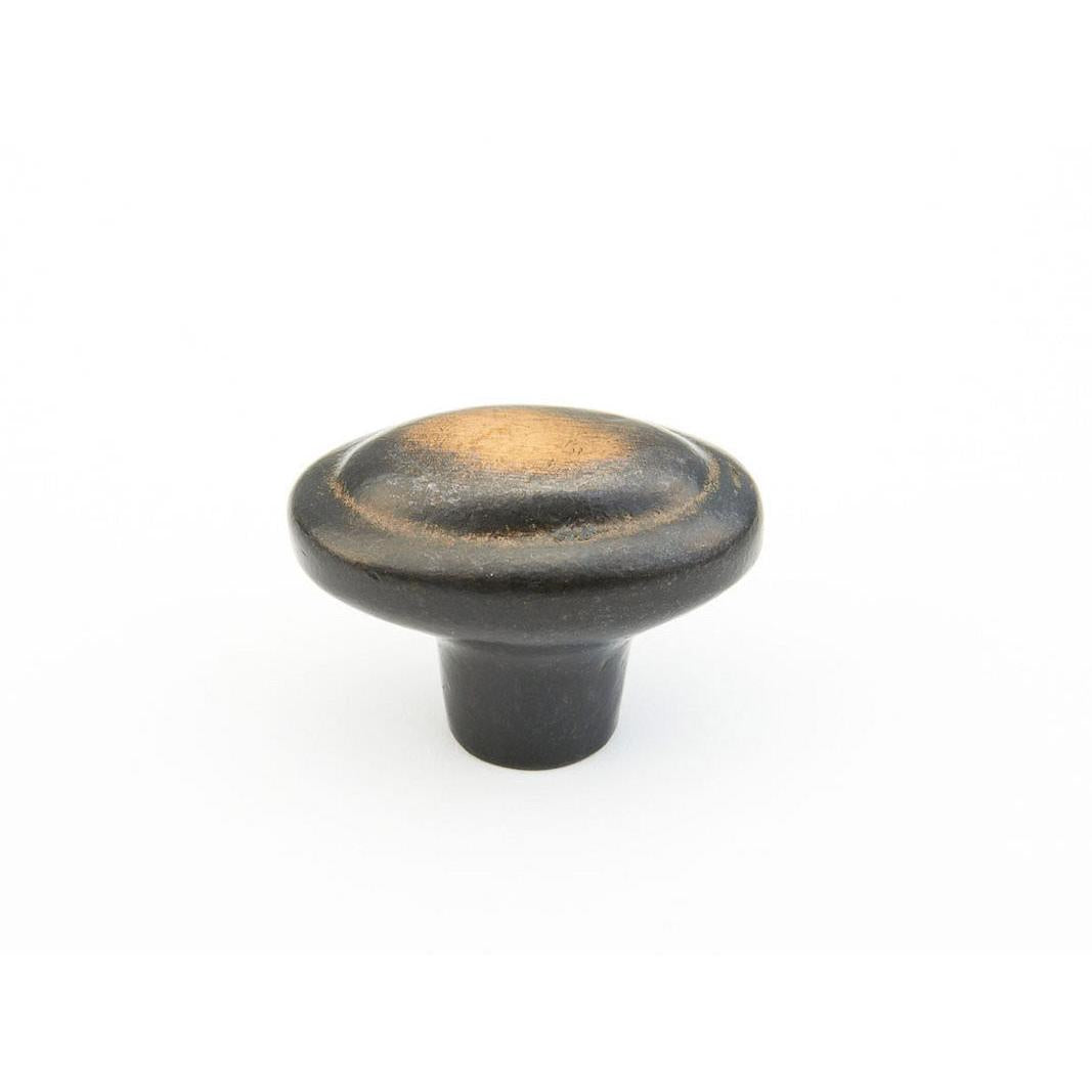 Schaub and Company 782-AZ Bronze Mountain Design Oval Cabinet Knob With 1.88" Diameter Aged Bronze