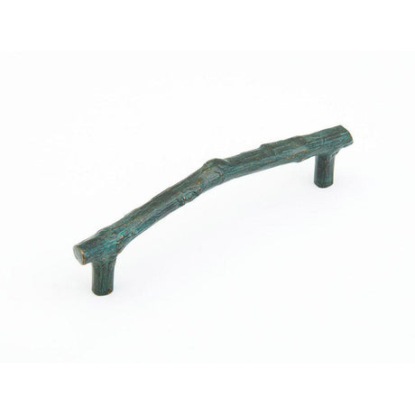Schaub and Company 784-VI Bronze Mountain Design Cabinet Pull With 6" Center to Center Verde Imperial