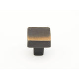 Schaub and Company 789-AZ Vinci Design Square Cabinet Knob With 1-1/4" Diameter Antique Bronze