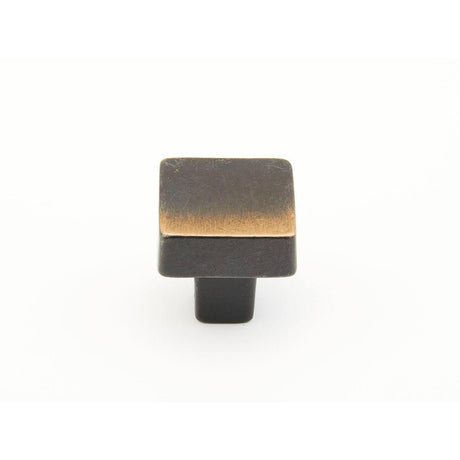 Schaub and Company 789-AZ Vinci Design Square Cabinet Knob With 1-1/4" Diameter Antique Bronze