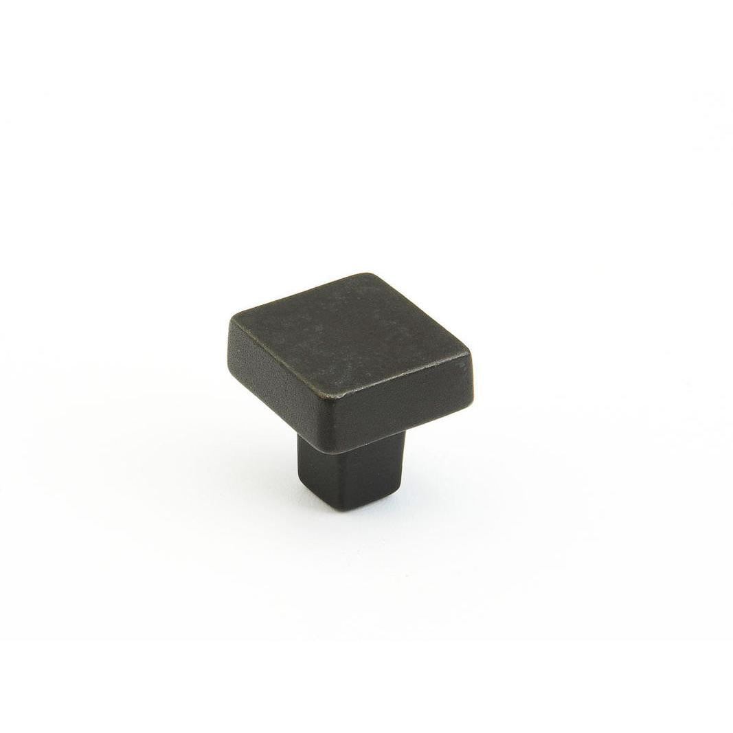 Schaub and Company 789-BB Vinci Design Square Cabinet Knob With 1-1/4" Diameter Black Bronze