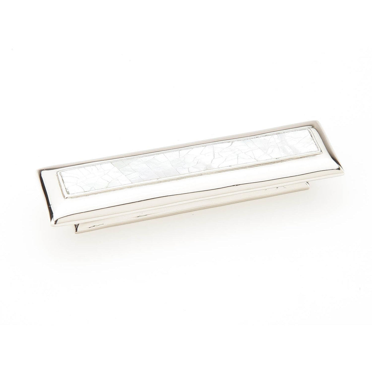 Schaub and Company 819-MOP-PN Precious Inlays Series 3 Inch Center Cabinet Bar Cabinet Pull Polished Nickel / Mother of Pearl