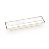 Schaub and Company 819-MOP-PN Precious Inlays Series 3 Inch Center Cabinet Bar Cabinet Pull Polished Nickel / Mother of Pearl