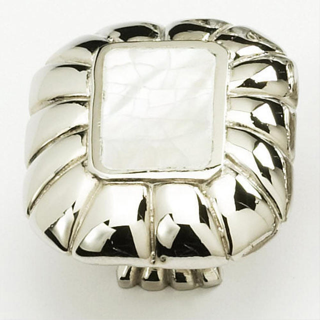 Schaub and Company 851-MOP-PN Maitland-Smith Design 1-1/2 Inch x 1-1/4 Inch Designer Cabinet Knob Pearl / Nickel