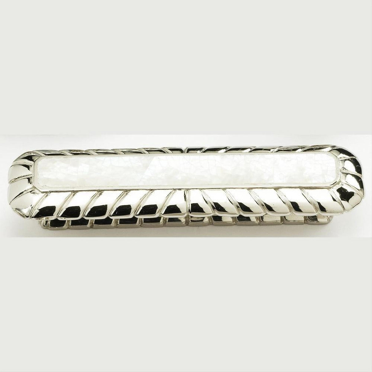 Schaub and Company 852-MOP-PN Maitland-Smith Design Designer Cabinet Pull With 3 Inch Center to Center Pearl / Nickel