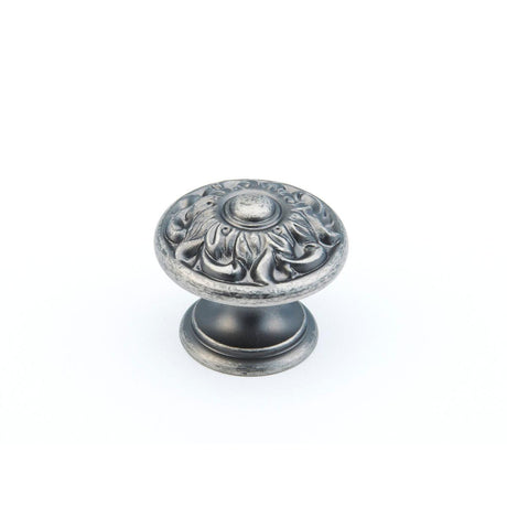 Schaub and Company 870-CRS Corinthian Design Mushroom Cabinet Knob With 1-3/8" Diameter Corinthian Silver
