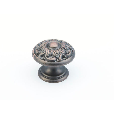 Schaub and Company 870-MiBZ Corinthian Design Mushroom Cabinet Knob With 1-3/8" Diameter Michelangelo Bronze