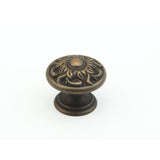 Schaub and Company 870-RB Corinthian Design Mushroom Cabinet Knob With 1-3/8" Diameter Redington Brass