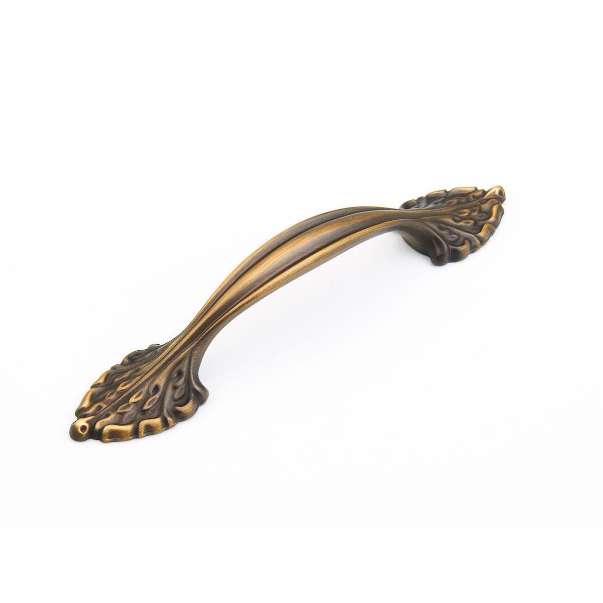 Schaub and Company 871-RB Corinthian Design Arch Cabinet Pull With 96mm Center to Center Redington Brass
