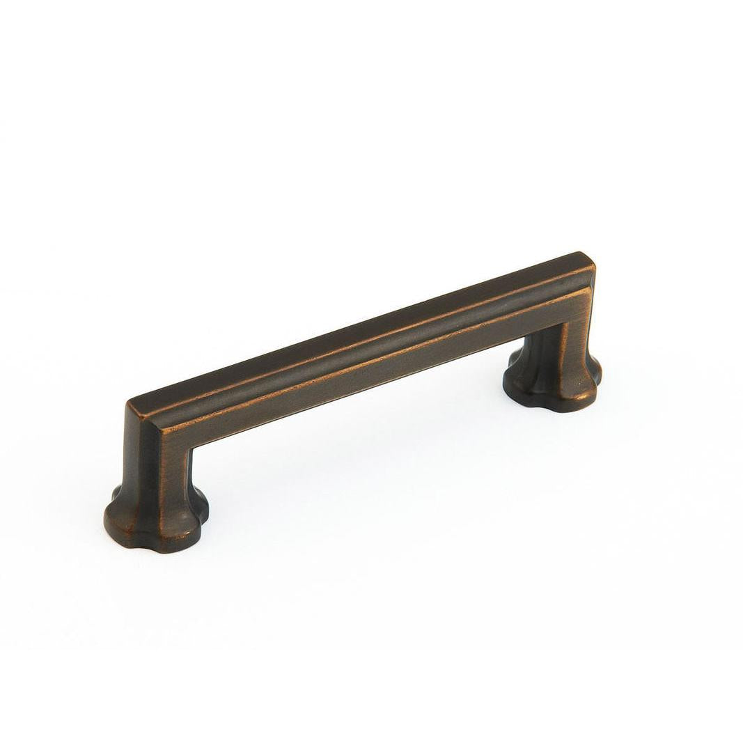 Schaub and Company 877-ABZ Empire Design Cabinet Pull With 4" Center to Center Ancient Bronze
