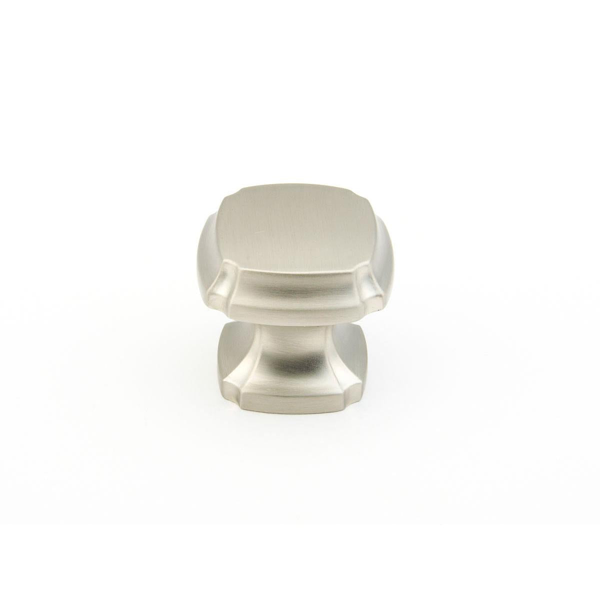 Schaub and Company 882-15 Empire Collection Square Cabinet Knob Satin Nickel