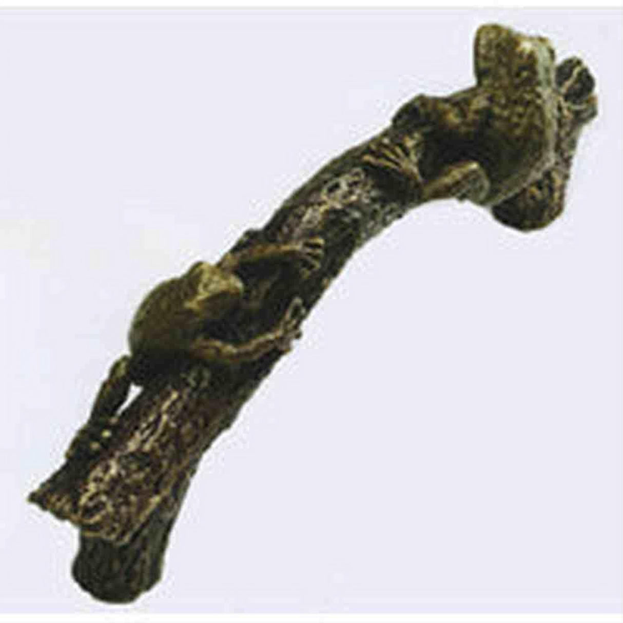 Schaub and Company 895-PBZ-HBZ Frog On A Log Pompeian Cabinet Pull