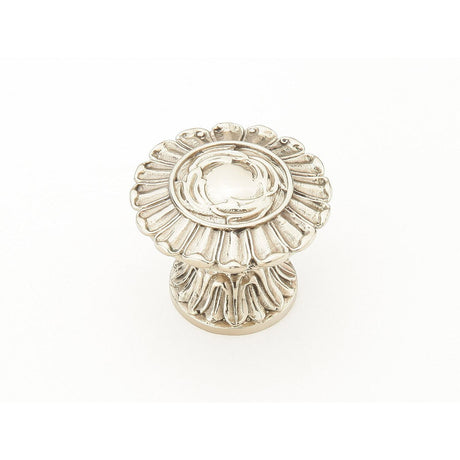 Schaub and Company 936-WB Maitland-Smith Design Elongated Cabinet Knob With 1-1/4" Diameter White Brass