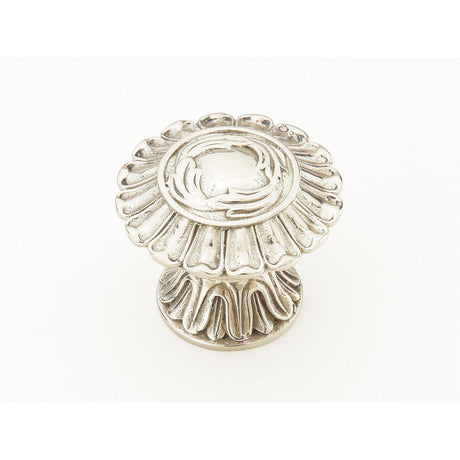 Schaub and Company 937-WB Maitland-Smith Design Elongated Cabinet Knob With 1-1/2" Diameter White Brass