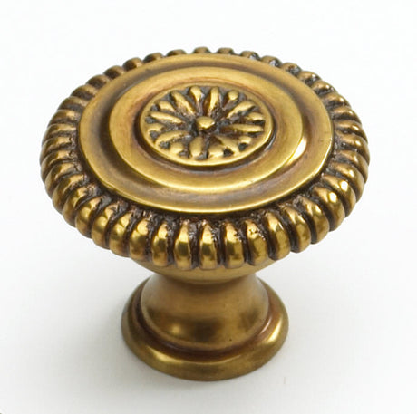 Schaub and Company 968M-PAR paris brass mushroom cabinet knob