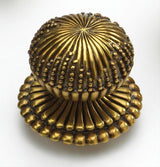 Schaub and Company 969M-PAR Traditional and Contemporary Series 1-1/4 Inch Diameter Radial Mushroom Cabinet Knob Paris Brass