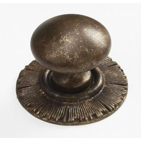 Schaub and Company 970-HLB Sunburst Series 1-1/4 Inch Diameter Mushroom Cabinet Knob Highlighted Bronze