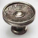 Schaub and Company 972-SA Sunburst Series 1-3/8 Inch Diameter Mushroom Cabinet Knob Silver Antique