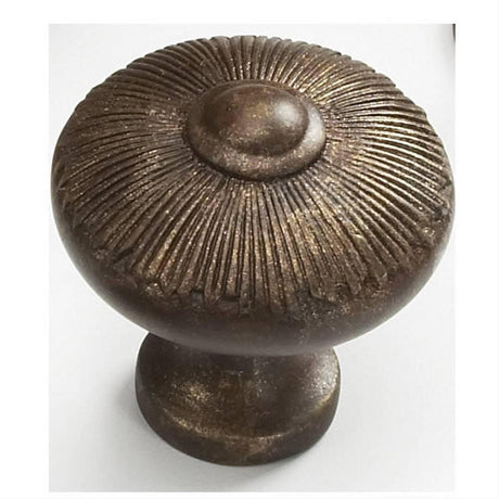Schaub and Company 974-HLB Sunburst Series 1-1/2 Inch Diameter Mushroom Cabinet Knob Highlighted Bronze