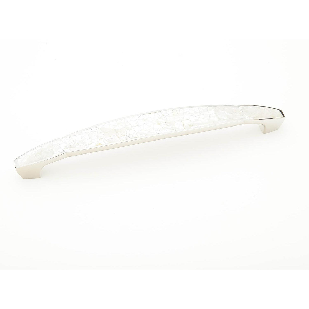 Schaub and Company 992-8-PEN-ED Symphony Design 8" Center to Center Cabinet Bar Cabinet Pull Polished Nickel/Mother of Pearl