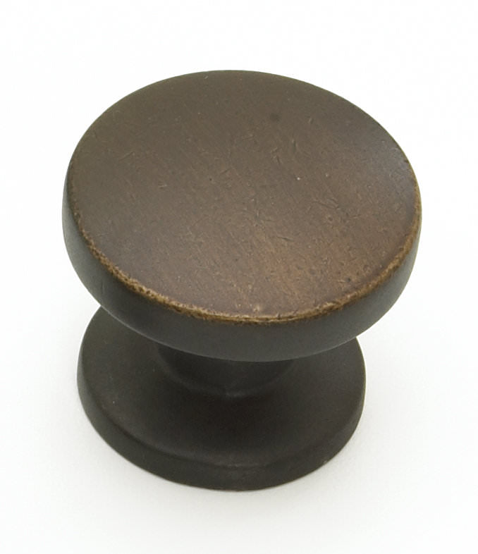 Schaub and Company 211-ABZ door knob in satin stainless, front view