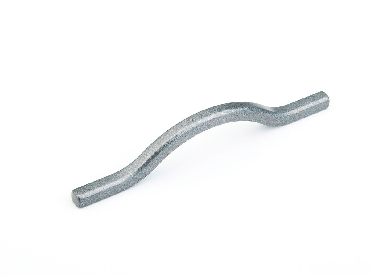 Schaub and Company 308-MSV milano silver arched cabinet pull