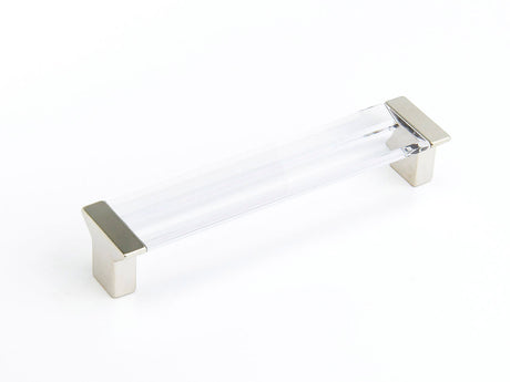 Schaub and Company 316-15-CL satin nickel clear bar cabinet pull