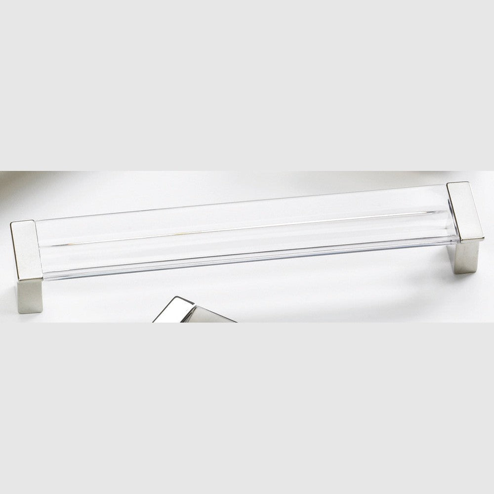 Schaub and Company 317-15-CL satin nickel clear bar cabinet pull