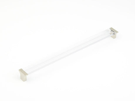 Schaub and Company 318-15-CL satin nickel clear bar cabinet pull