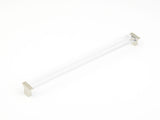 Schaub and Company 318-15-CL satin nickel clear bar cabinet pull
