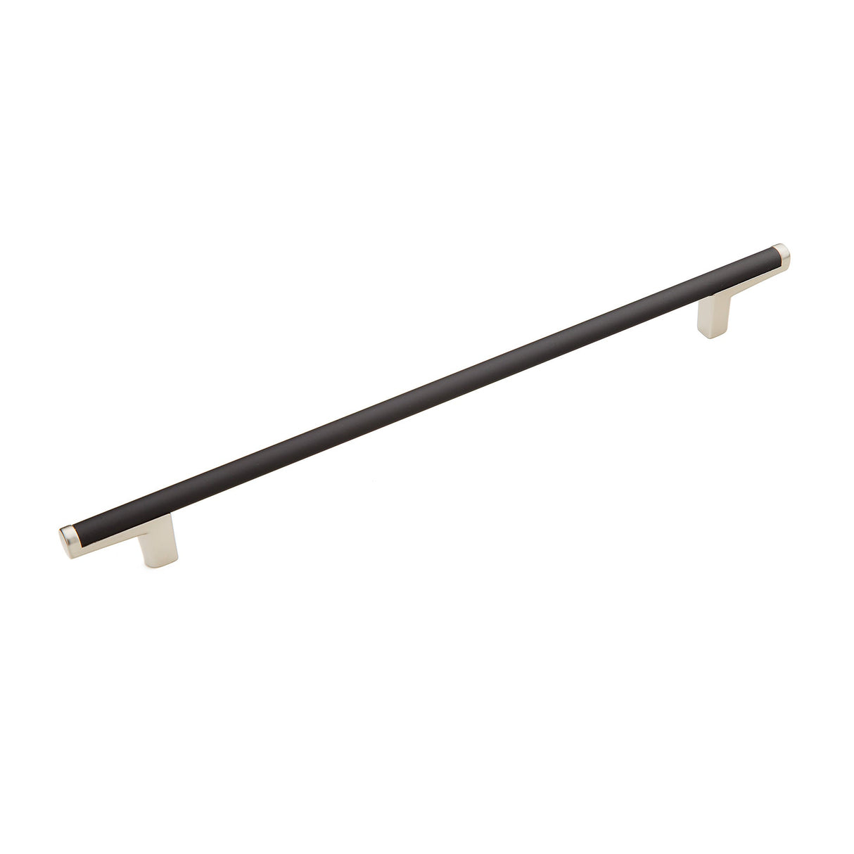 Schaub and Company 371-MB-15 matte black / satin nickel cabinet pull