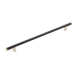 Schaub and Company 371-MB-15 matte black / satin nickel cabinet pull