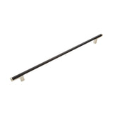Schaub and Company 372-MB-15 matte black / satin nickel cabinet pull
