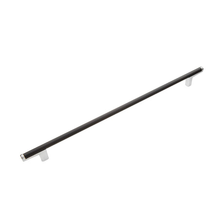 Schaub and Company 372-MB-26 matte black / bright chrome cabinet pull