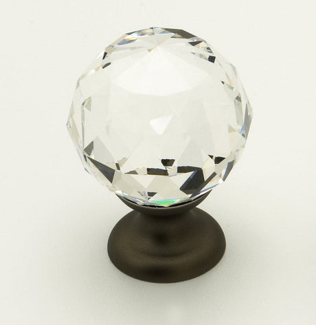 Schaub and Company 70-CS-BZ bronze with clear crystal round cabinet knob