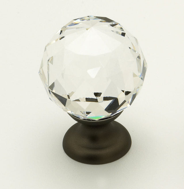 Schaub and Company 70-CS-BZ bronze with clear crystal round cabinet knob