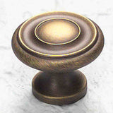 Schaub and Company 703-ALB antique light brass mushroom cabinet knob
