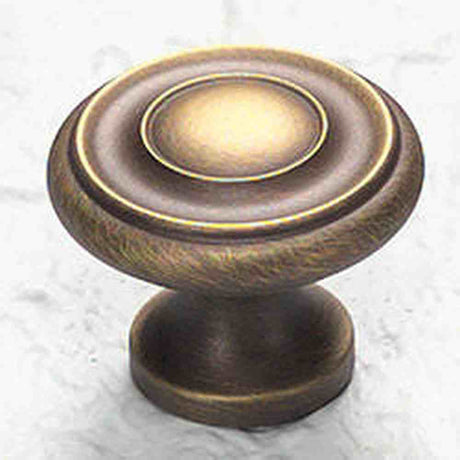 Schaub and Company 703-ALB antique light brass mushroom cabinet knob