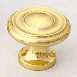 Schaub and Company 704-03 polished brass mushroom cabinet knob