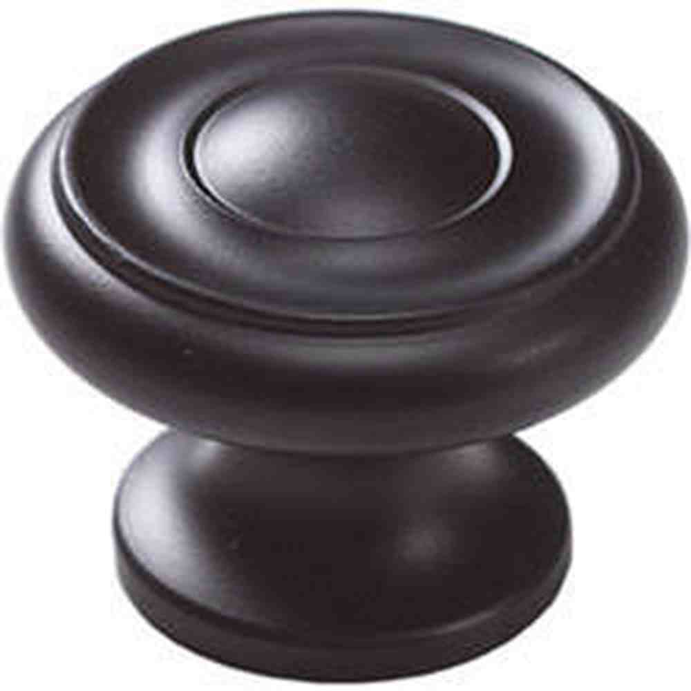 Schaub and Company 704-FB flat black mushroom cabinet knob