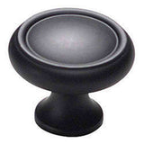 Schaub and Company 711-FB flat black mushroom cabinet knob