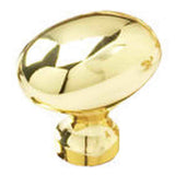 Schaub and Company 719-03 polished brass oval cabinet knob