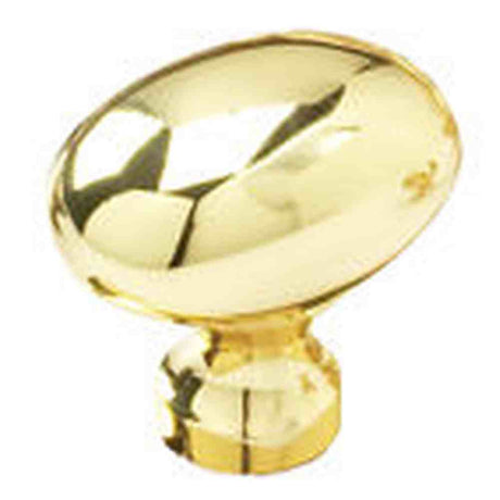 Schaub and Company 719-03 polished brass oval cabinet knob