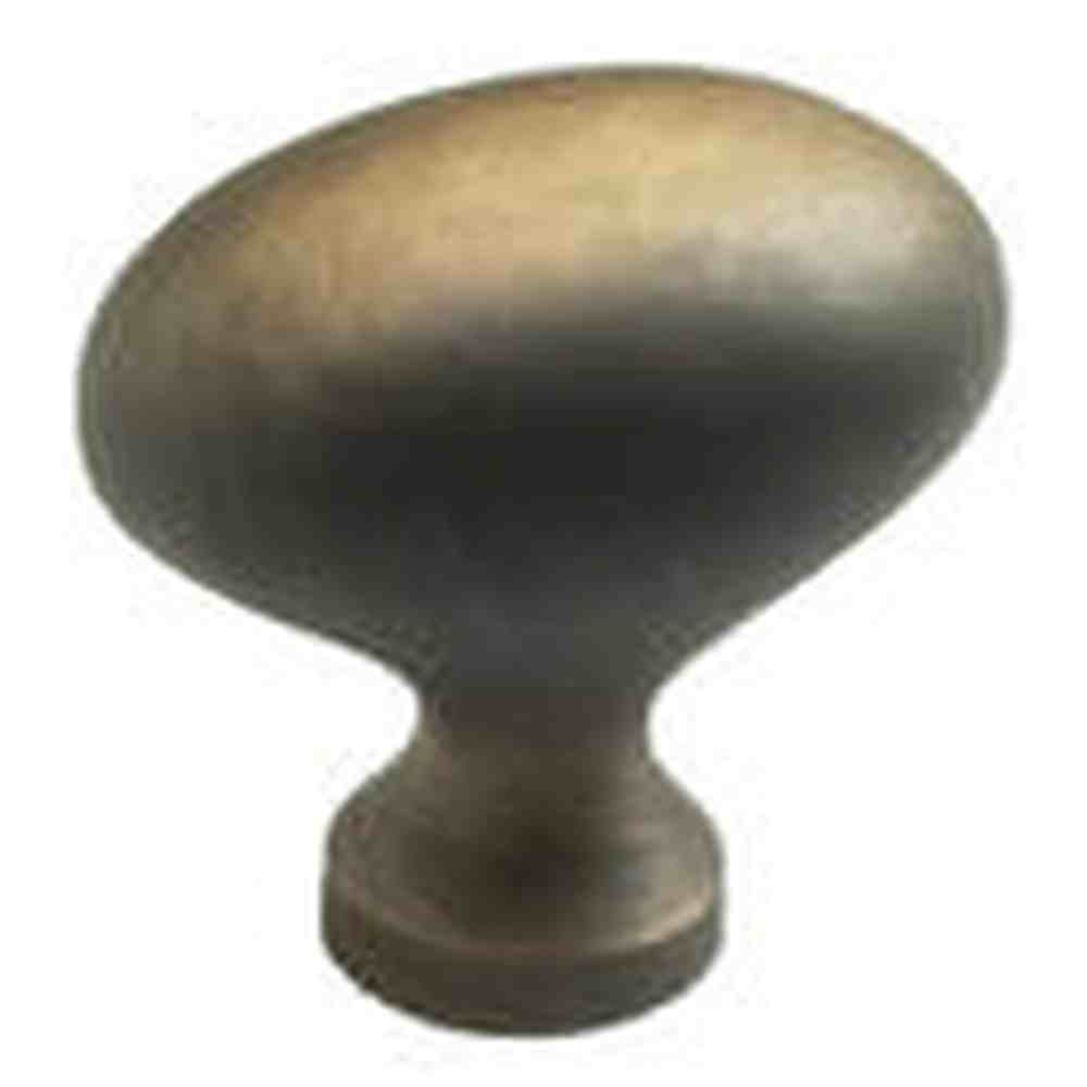 Schaub and Company 719-ALB antique light brass oval cabinet knob